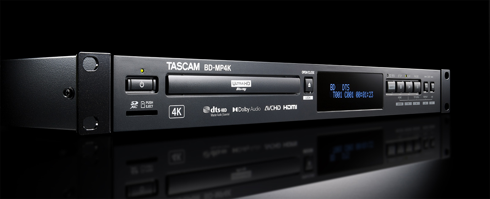 TASCAM Expands Professional Blu-ray Line with BD-MP4K Professional-Grade 4K UHD Blu-ray Player