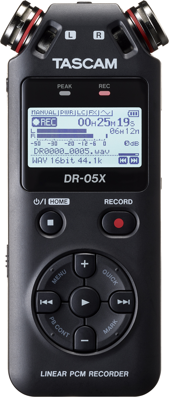 DR-05X | 2-CHANNEL PORTABLE HANDHELD RECORDER WITH USB INTERFACE