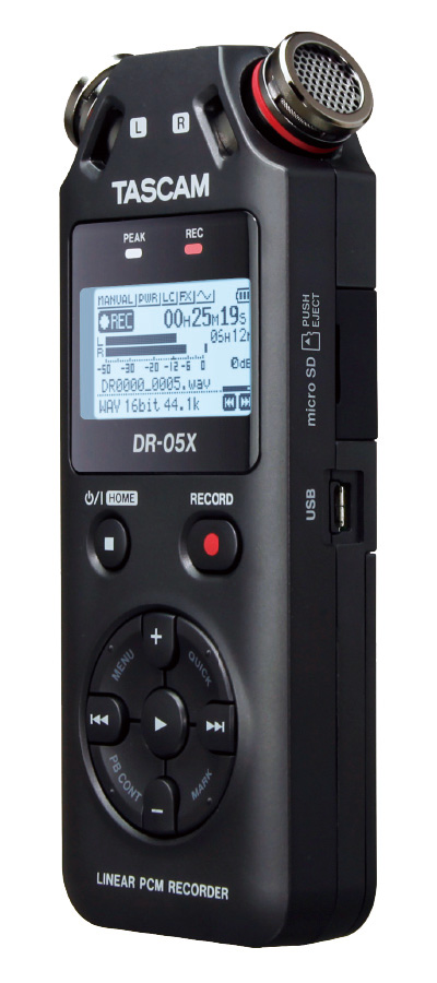 DR-05X | 2-CHANNEL PORTABLE HANDHELD RECORDER WITH USB INTERFACE 
