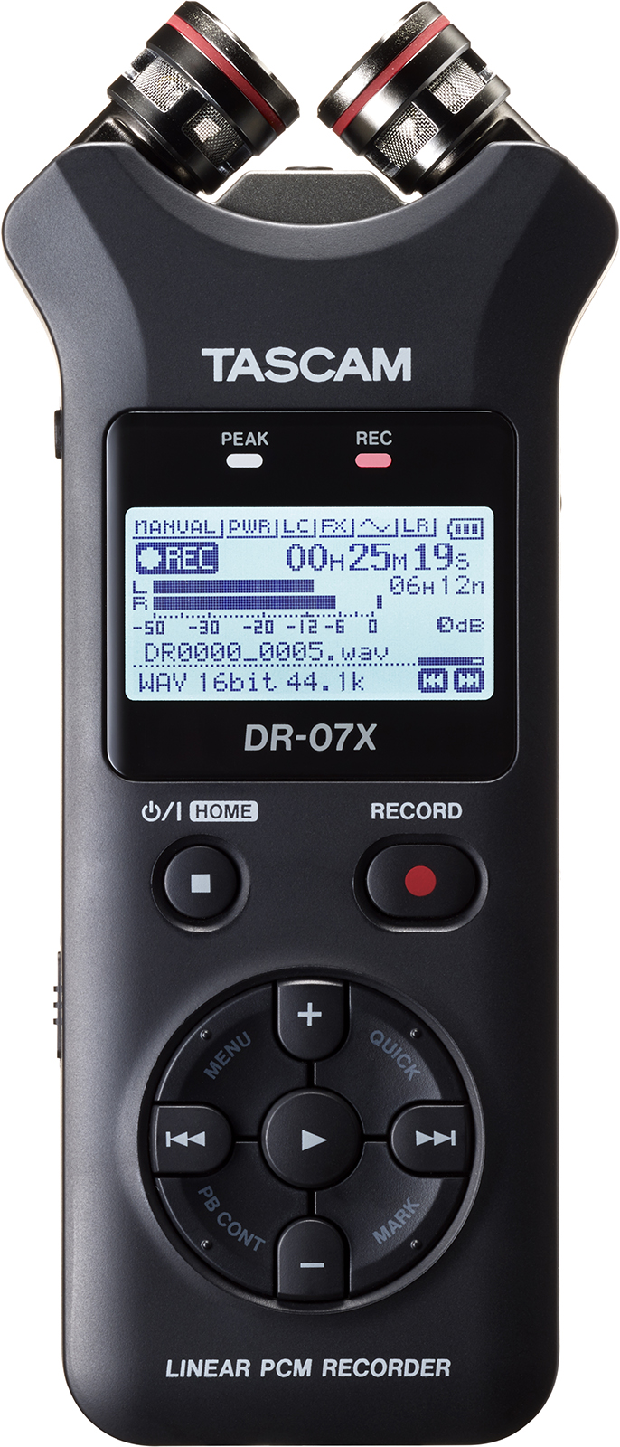 DR-07X | 2-CHANNEL PORTABLE HANDHELD RECORDER WITH USB INTERFACE 