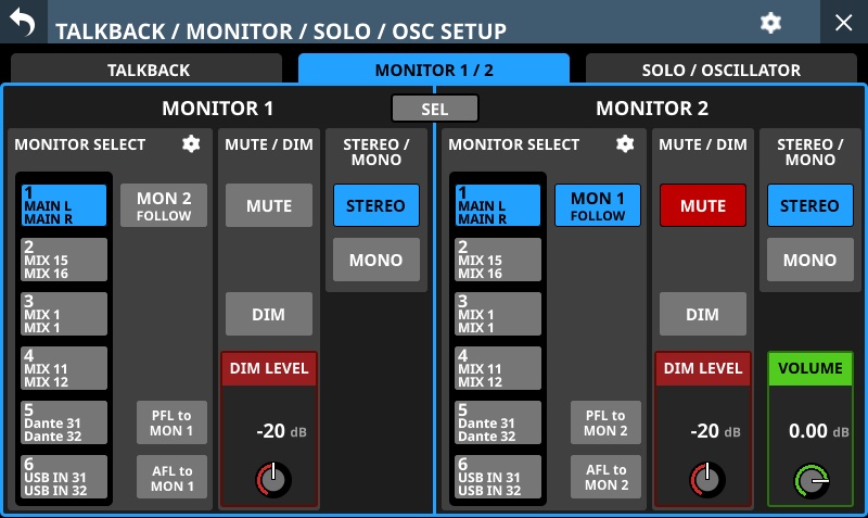 An additional monitor bus system and OSC