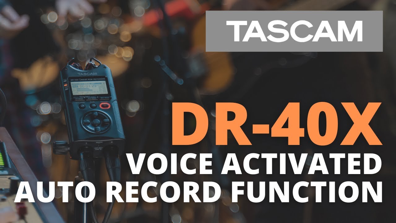 Can the DR-40X Automatically Record Whenever I Start Speaking?  Yes It Can!