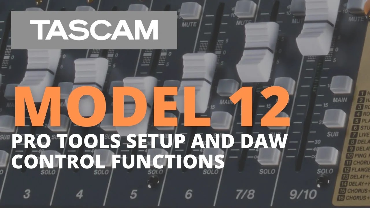 TASCAM Model 12 - Recording with Pro Tools / Controller Tutorial