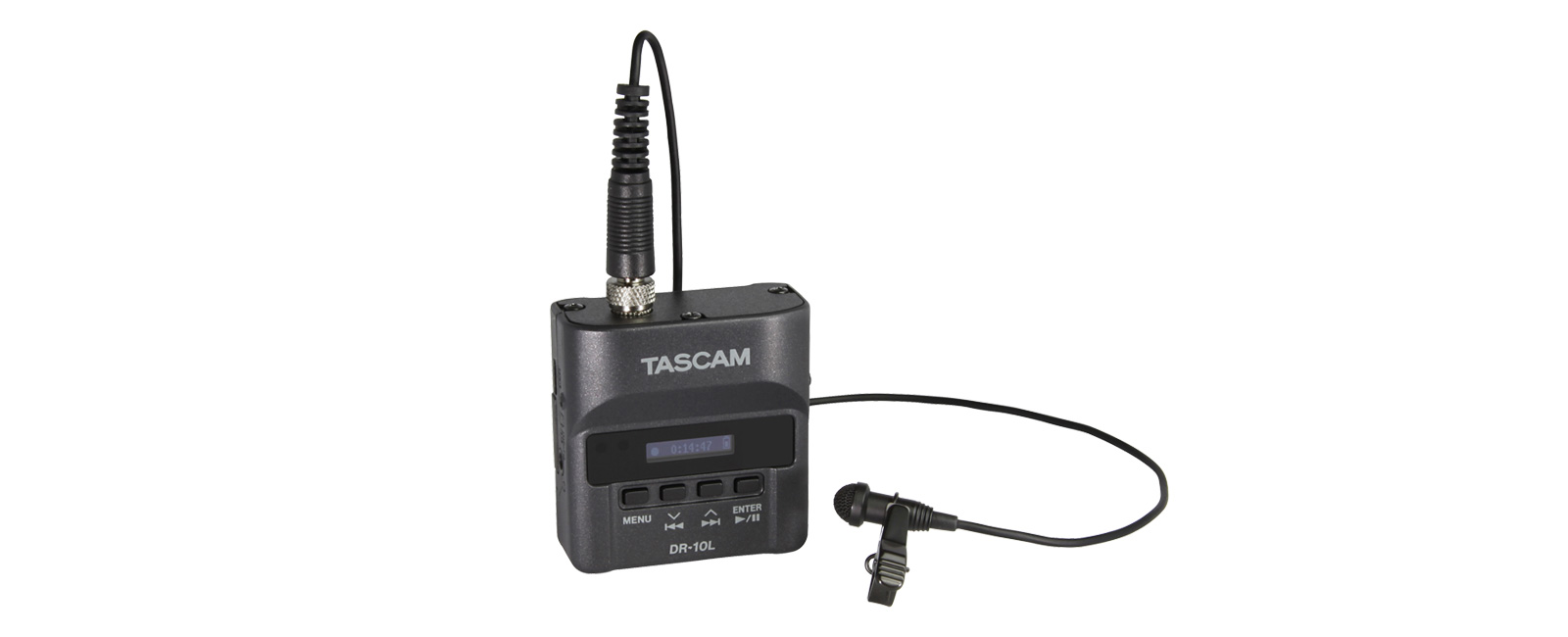 TASCAM Powerful Features Set the Standard in the Ultra-Compact DR-10L Digital Recorder/Lavalier Mic 