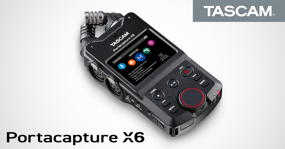 TASCAM Introduces the Portacapture X6  32-bit float Portable Audio Recorder