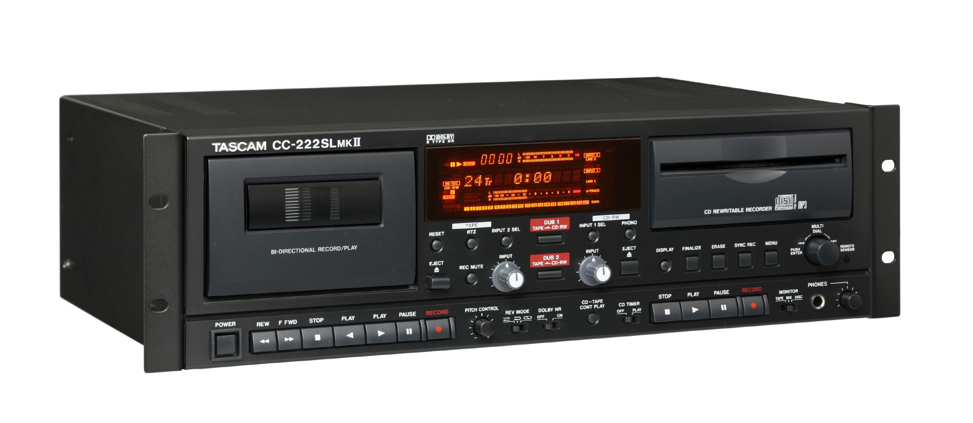 CC-222SLMKII | CD Recorder / Cassette Combination Deck | TASCAM 