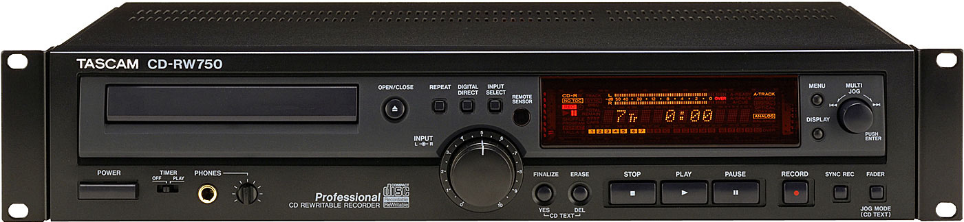 CD-RW750 | Professional CD Recorder & Player | TASCAM - United States