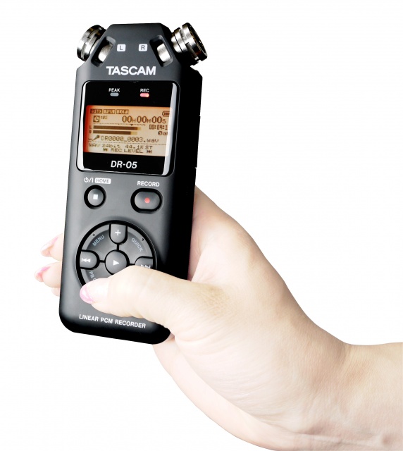 DR-05 | 96k/24-bit Portable Stereo Recorder | TASCAM - United States