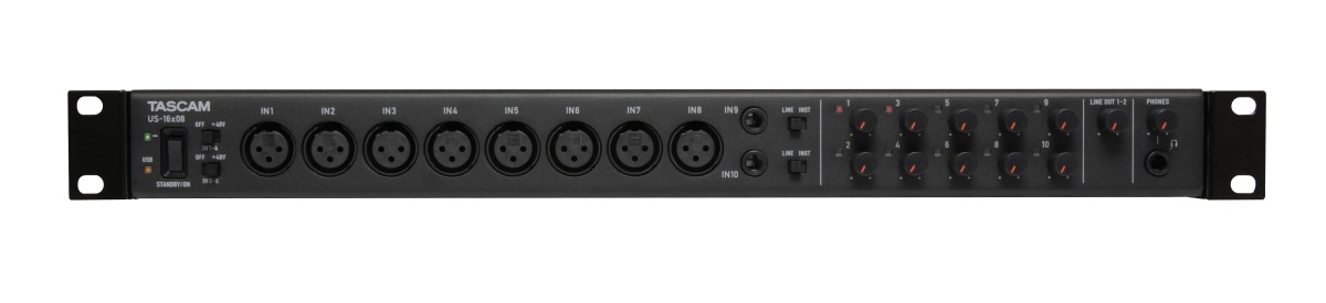 US-16x08 | 16-IN/8-OUT USB Audio/MIDI Interface | TASCAM